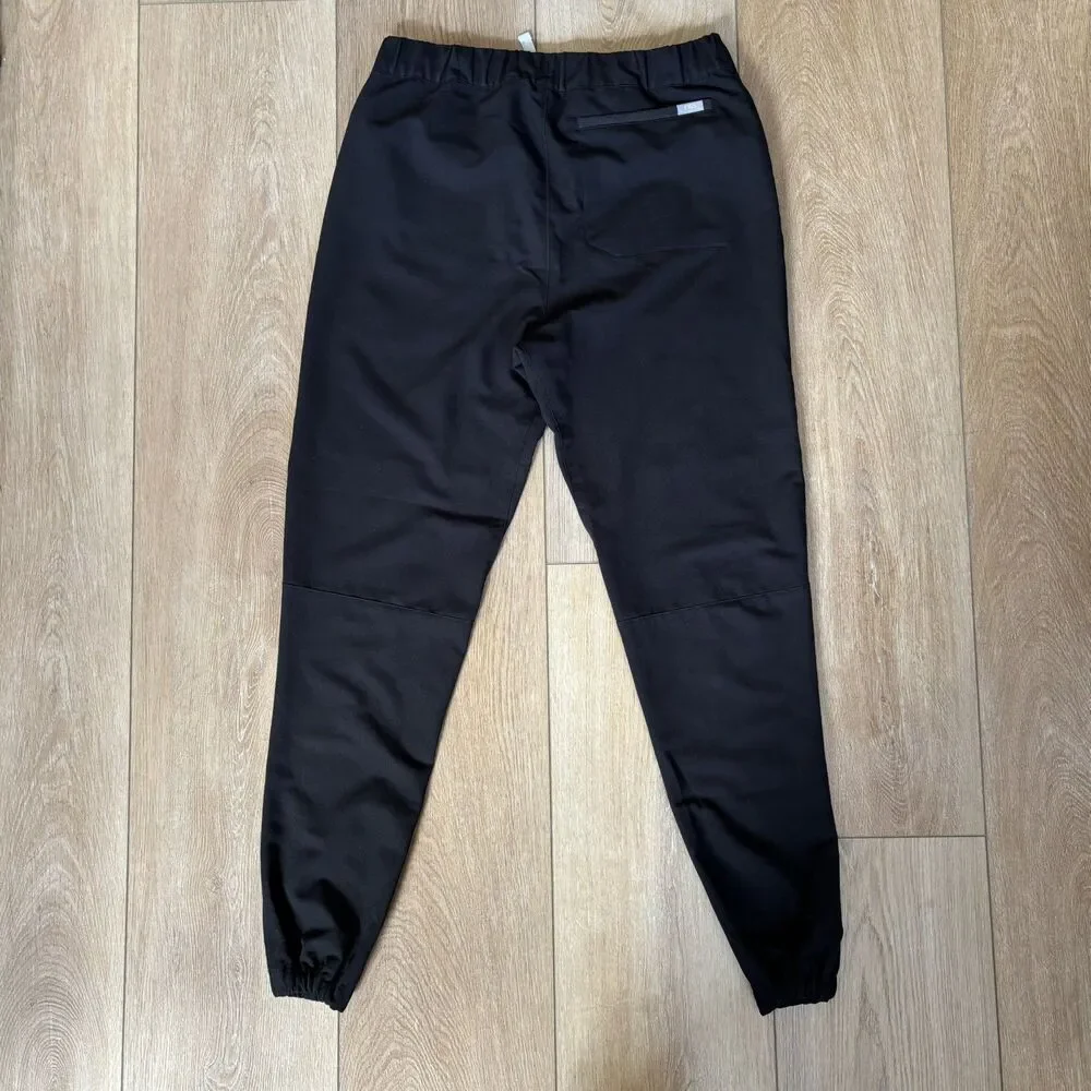 FIGS Technical Collection Mens Black Jogger Zip Fly Scrub Pants Size S